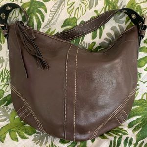 Authentic Vintage Coach Brown Leather Shoulder Bag